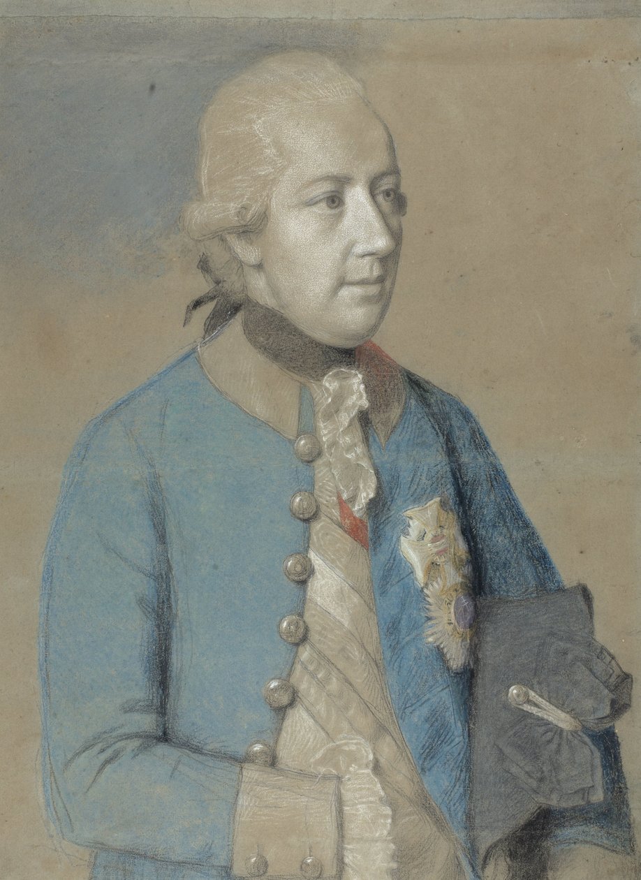 Portret Józefa II Austrii (1741-90), cesarza rzymsko-niemieckiego, a później króla Węgier i Czech autorstwa Jean Étienne Liotard