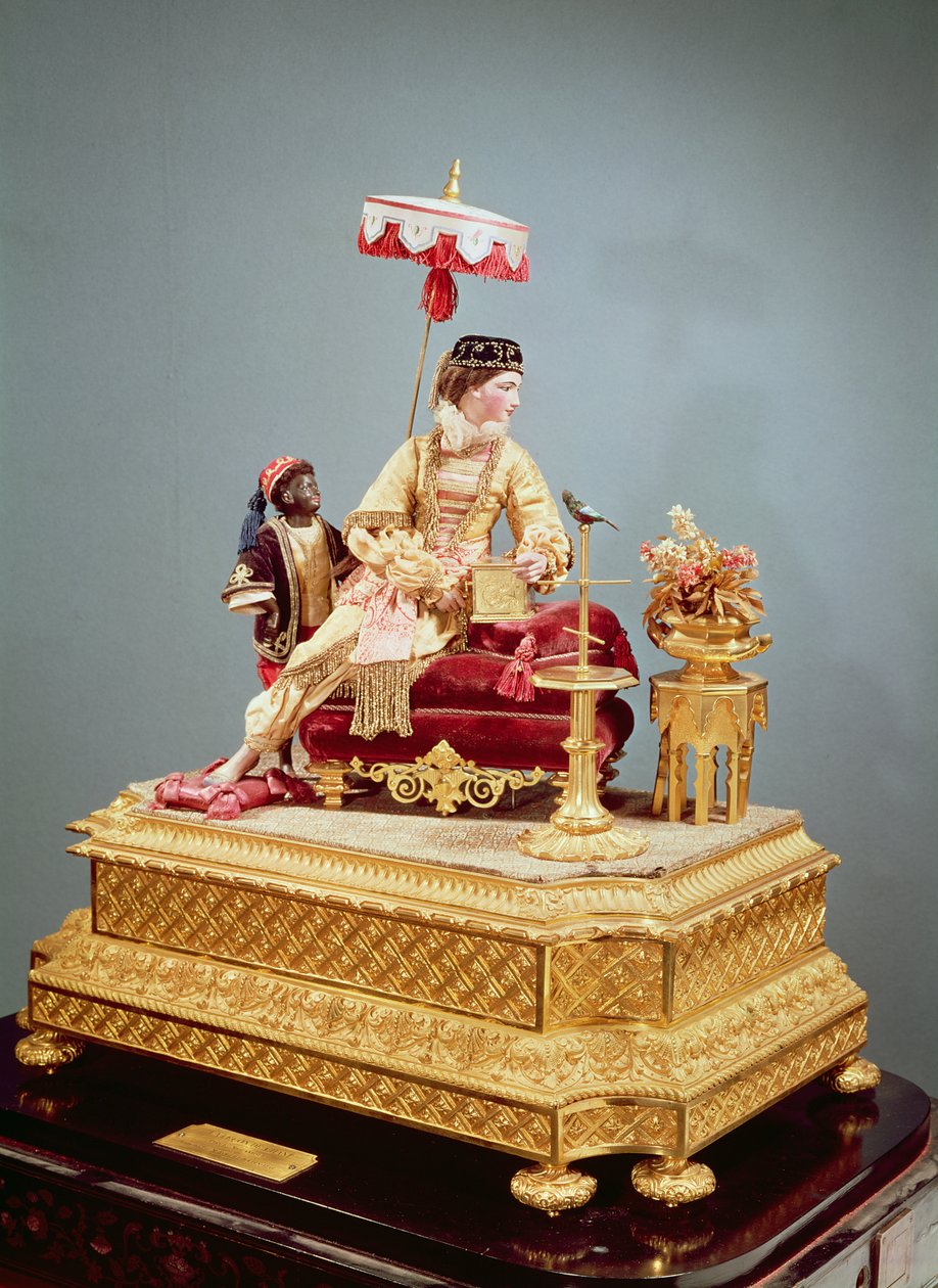 Automat Lekcja śpiewu, 1844 (media mieszane) autorstwa Jean Eugene Robert