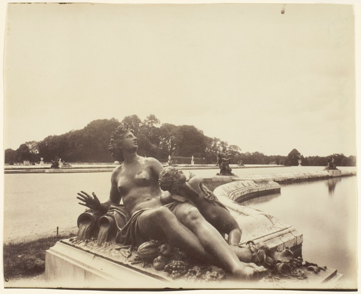 Wersal, basen północny autorstwa Jean Eugène Auguste Atget