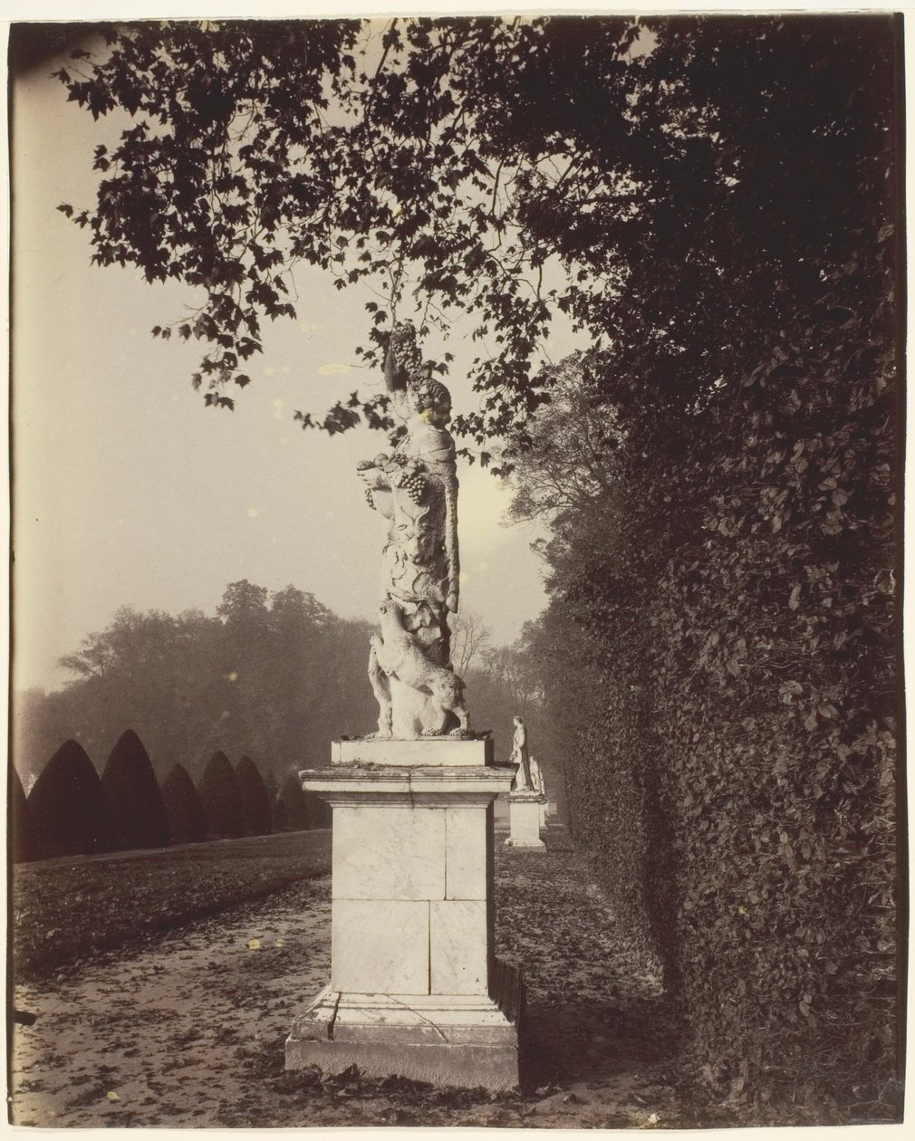 Wersal, róg parku autorstwa Jean Eugène Auguste Atget