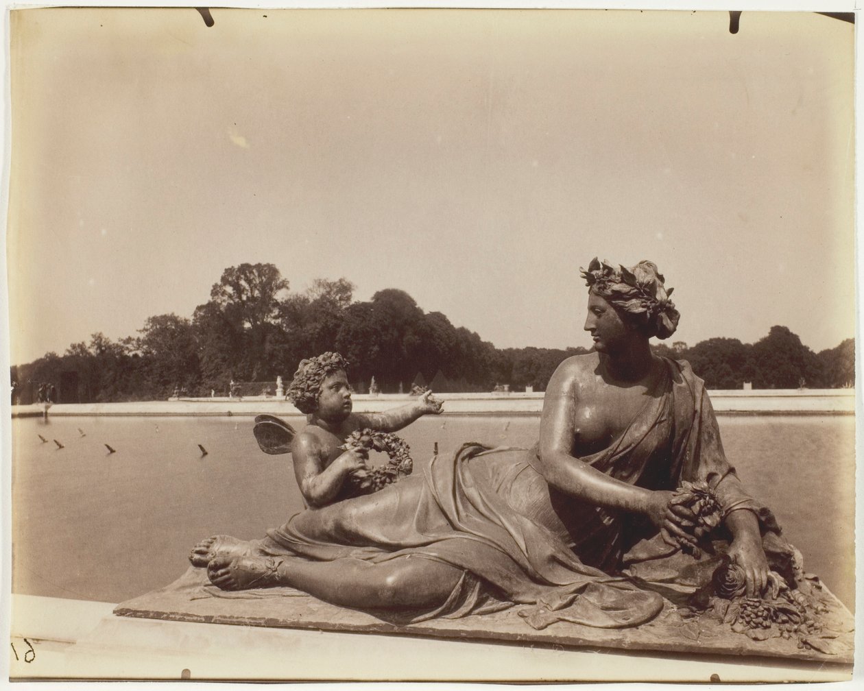 Wersal, róg parku autorstwa Jean Eugène Auguste Atget