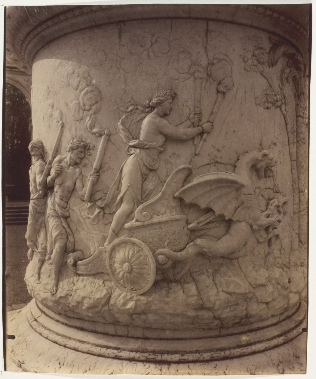 Wersal, Porwanie Prozerpiny przez Plutona autorstwa Girardona, (detal) autorstwa Jean Eugène Auguste Atget