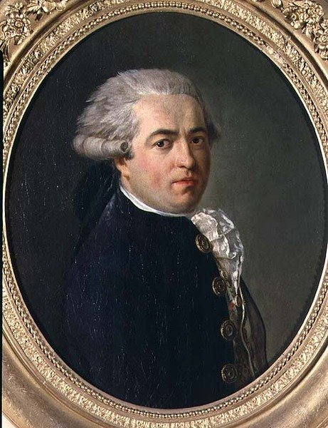 Portret dżentelmena w czarnym płaszczu autorstwa Jean F. G. (circle of) Colson