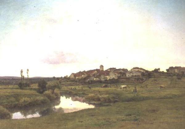 Saone w Lironcourt, Vosges autorstwa Jean F. Monchablon