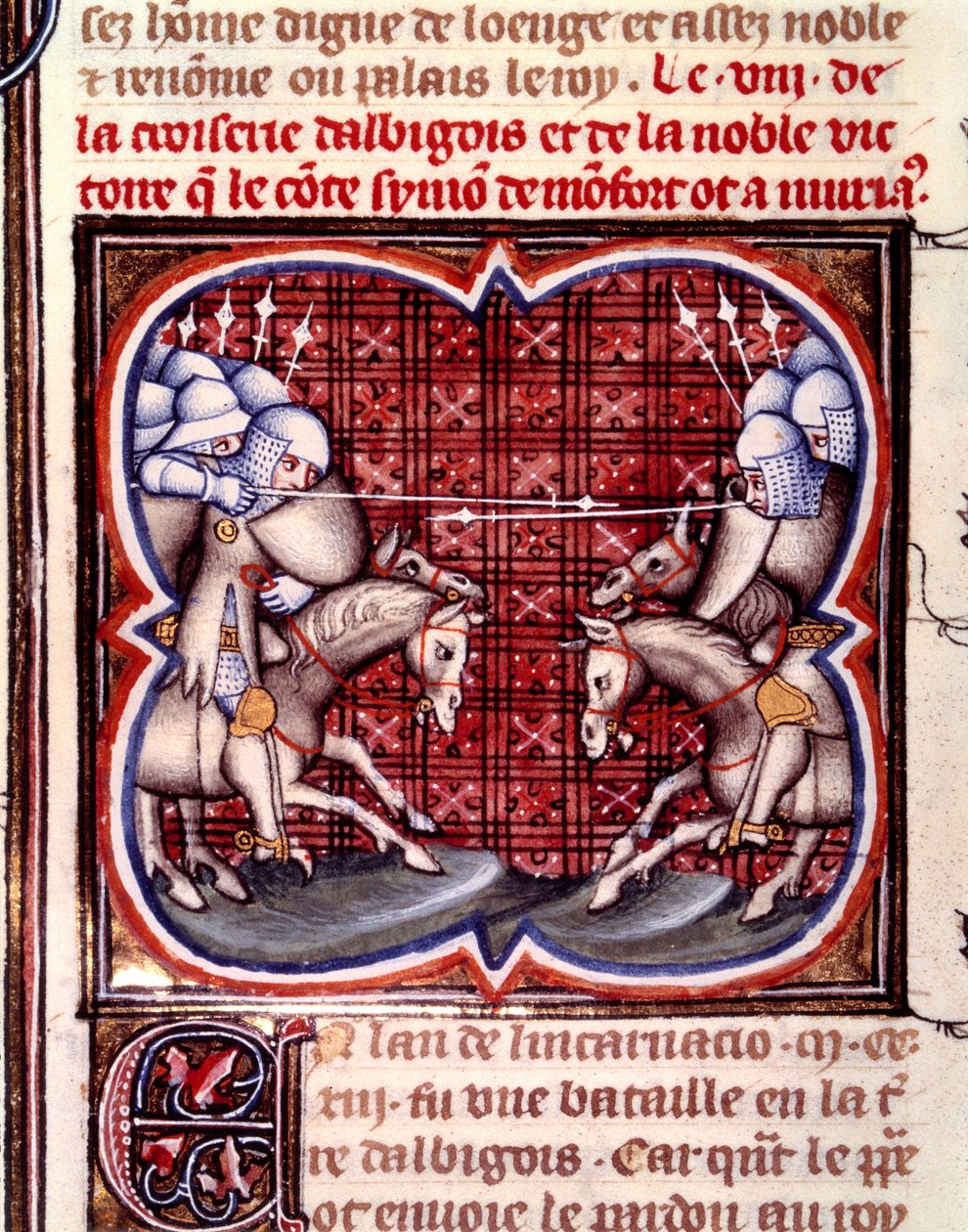 Bitwa pod Muret (12 września) autorstwa Jean Fouquet