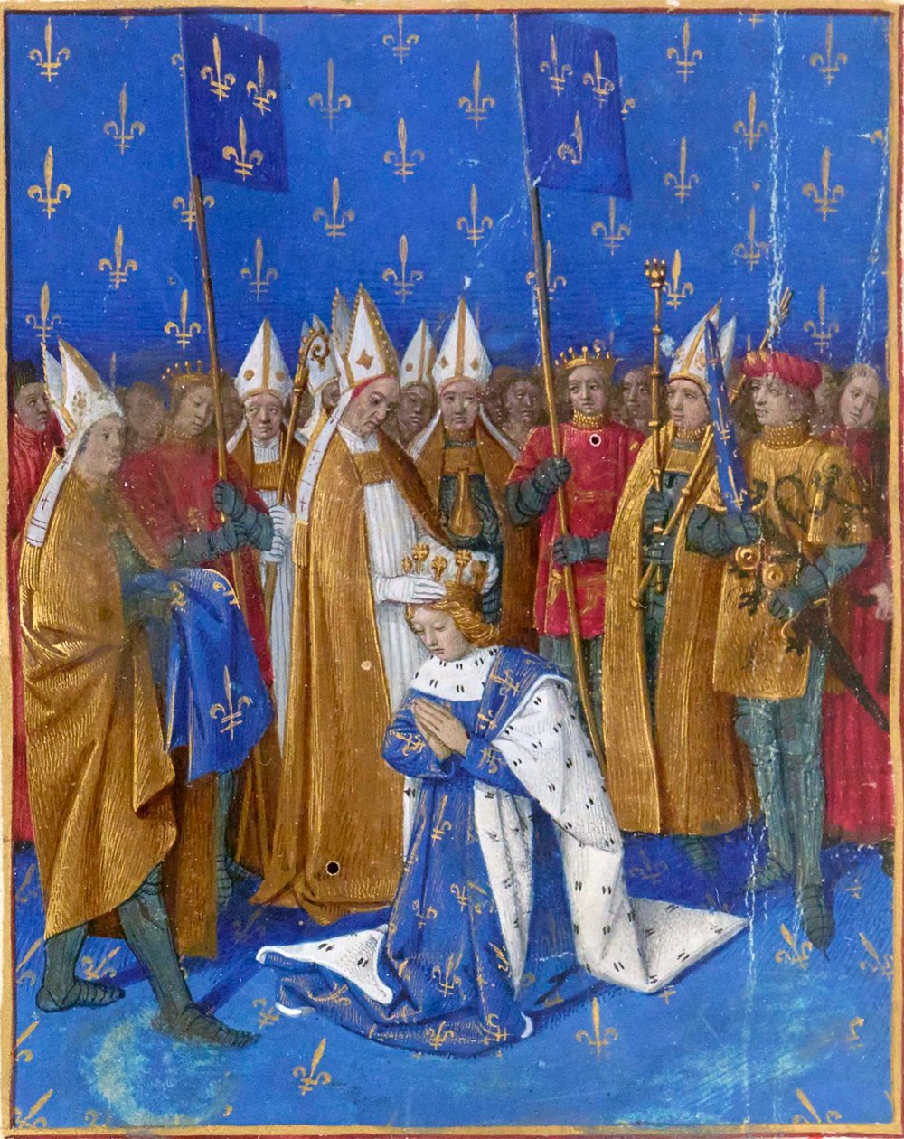 Koronacja Karola VI Umiłowanego autorstwa Jean Fouquet