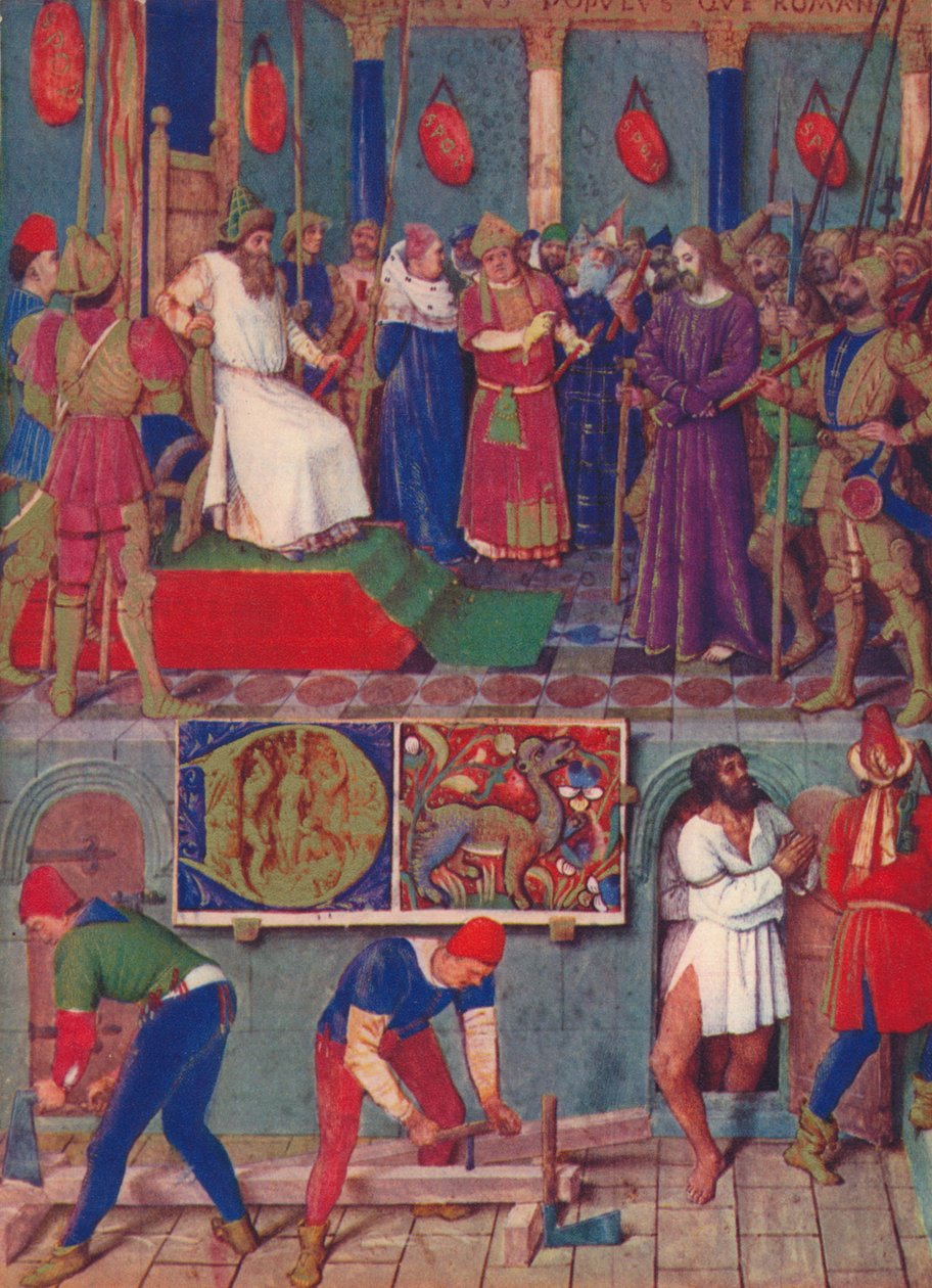 Jezus przed Poncjuszem Piłatem, ok. 1455, 1939 r. autorstwa Jean Fouquet