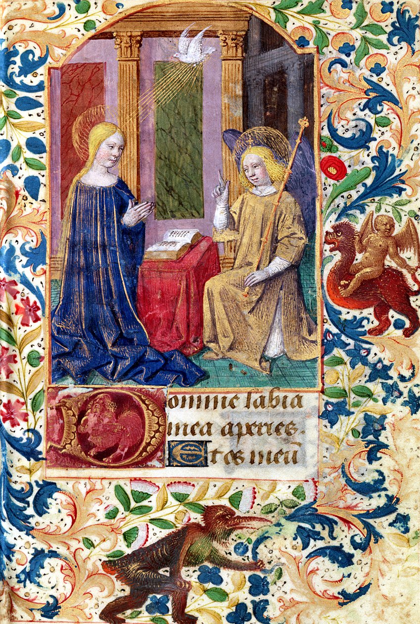 Ms Latin 13305 fol.15 Zwiastowanie, z „Heures a l