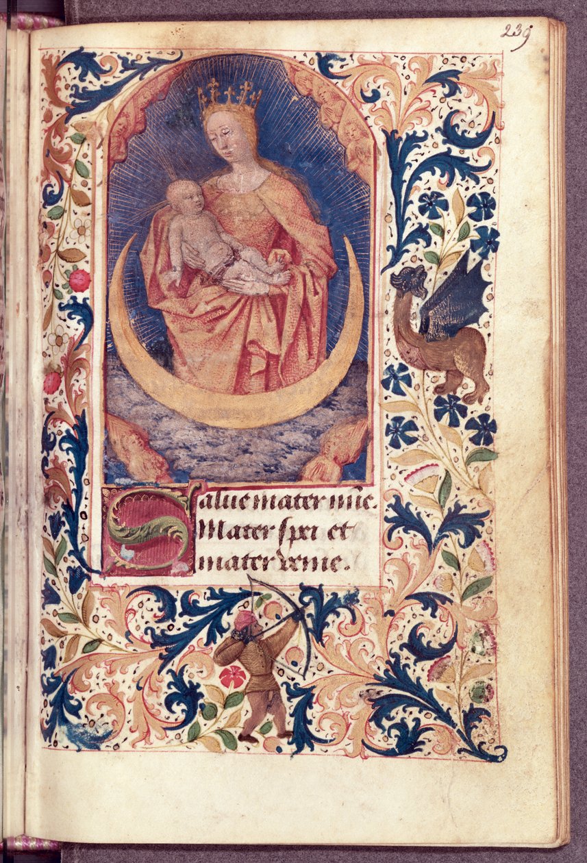Ms Latin 13305 fol.239 Dziewica z Dzieciątkiem, z „Heures a l