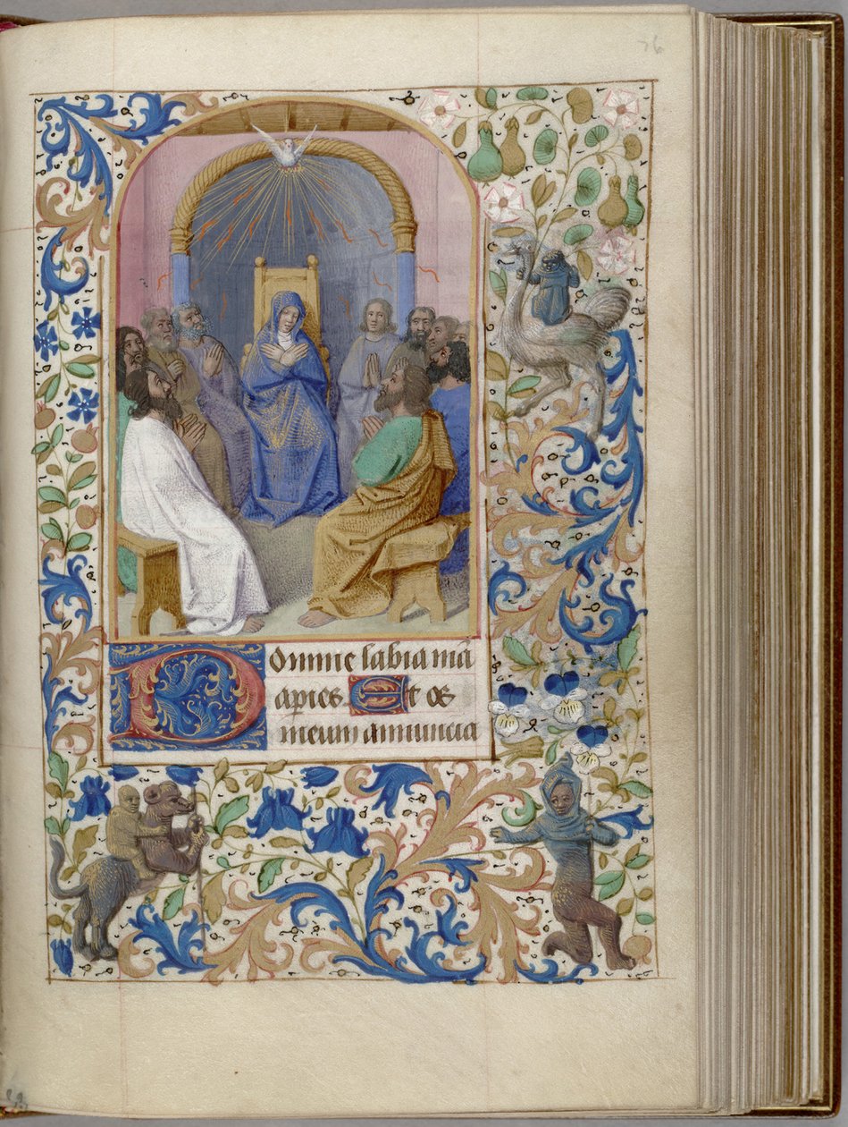 Księga Godzin Zesłania Ducha Świętego, 1450-1499 autorstwa Jean Fouquet