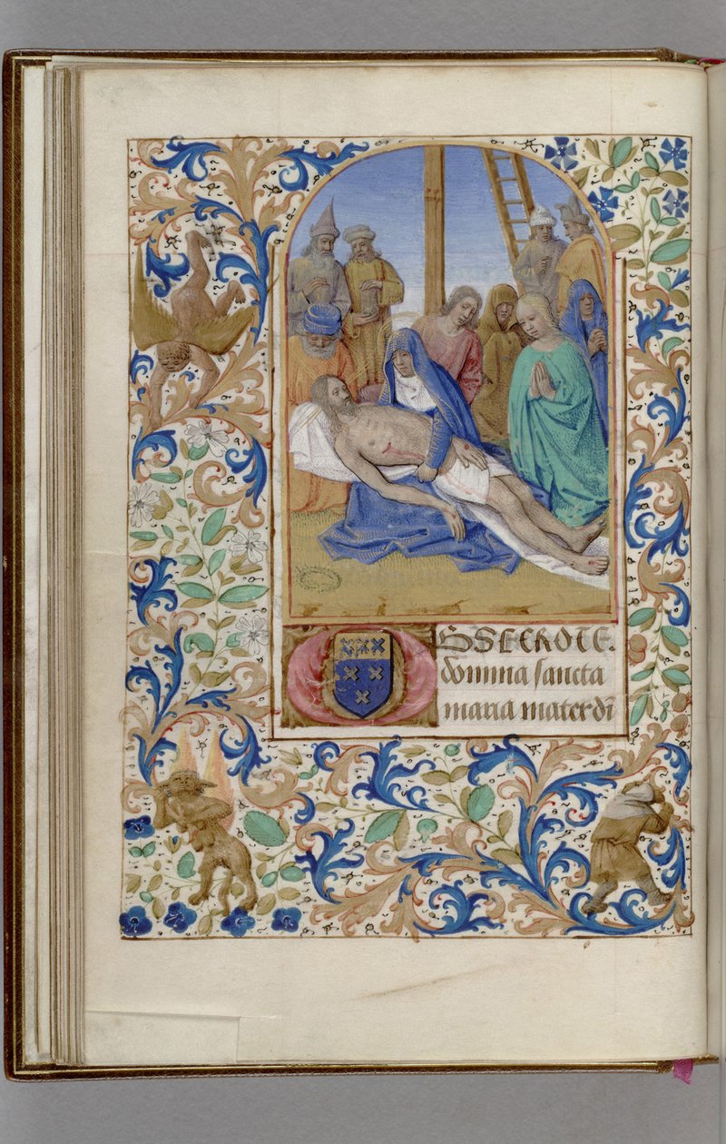 Pieta Księga godzin, 1450-1499 autorstwa Jean Fouquet