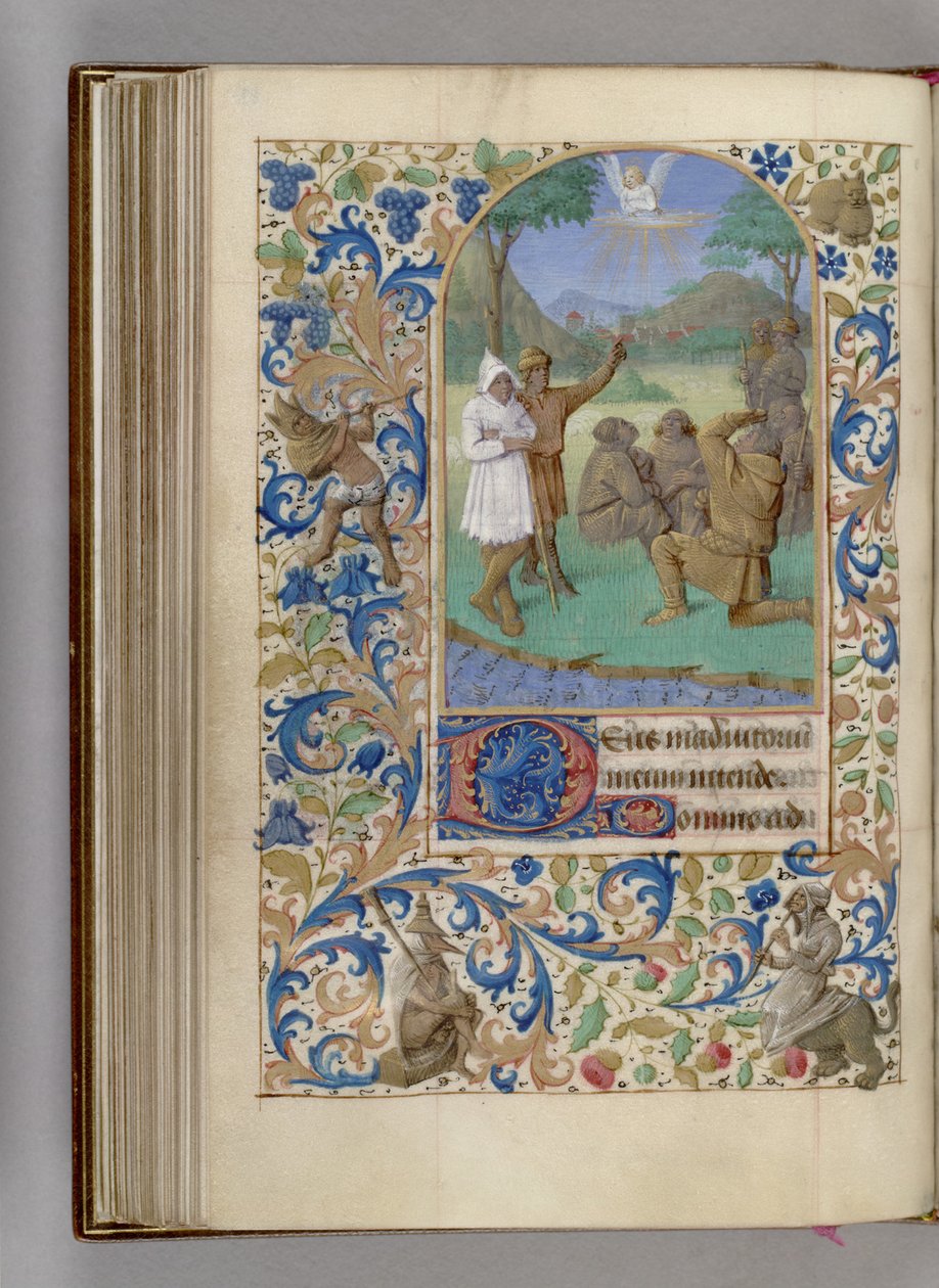 Godzinki Zwiastowania Pasterzom, 1450-1499 autorstwa Jean Fouquet