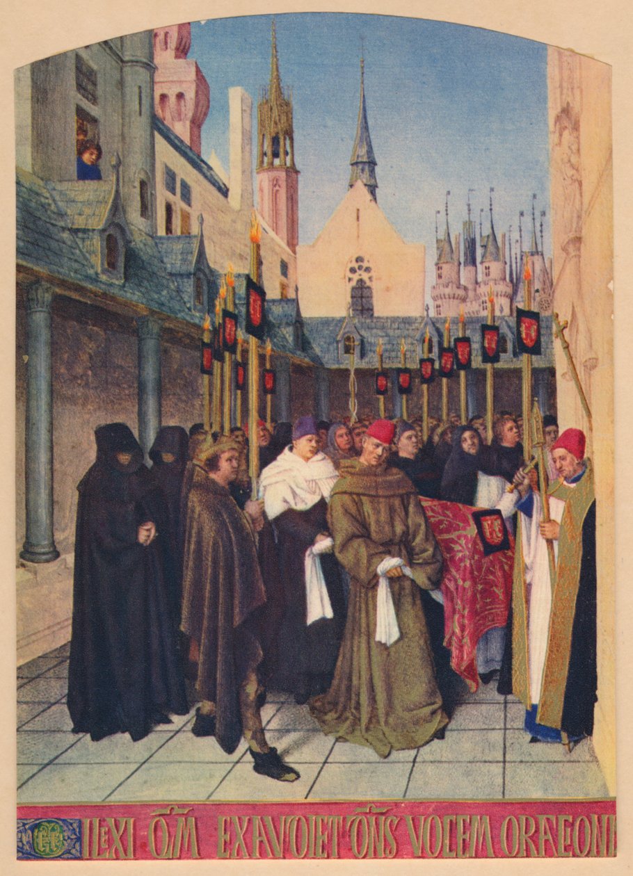 Pogrzeb Etienne Chevalier, c1455, 1939 autorstwa Jean Fouquet