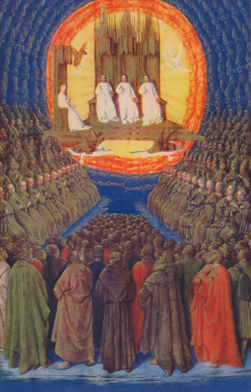 Trójca w swojej chwale, c1455, 1939 autorstwa Jean Fouquet