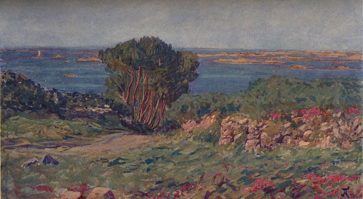 Krajobraz Bretanii, ok. 1900, 1905 autorstwa Jean Francis Auburtin