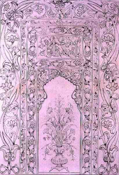 Panel kafelkowy z Błękitnego Meczetu, w Tabriz, Persja, z 