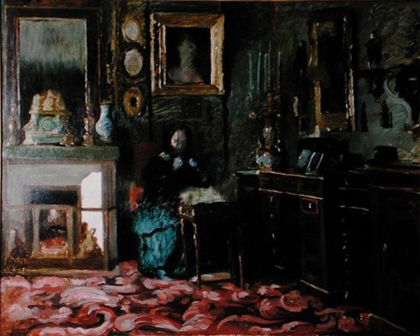 Salon Madame Hańskiej (1801-82), rue Fortunee autorstwa Jean Francois (after) Gigoux