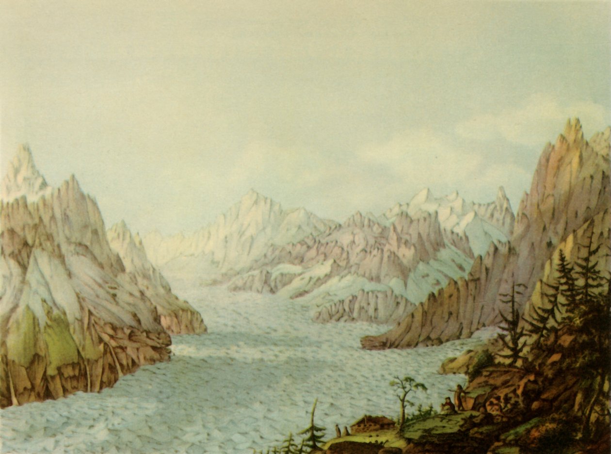 „Mer de Glace lub Glacier des Bois”, 1787, 1946. autorstwa Jean Francois Albanis de Beaumont
