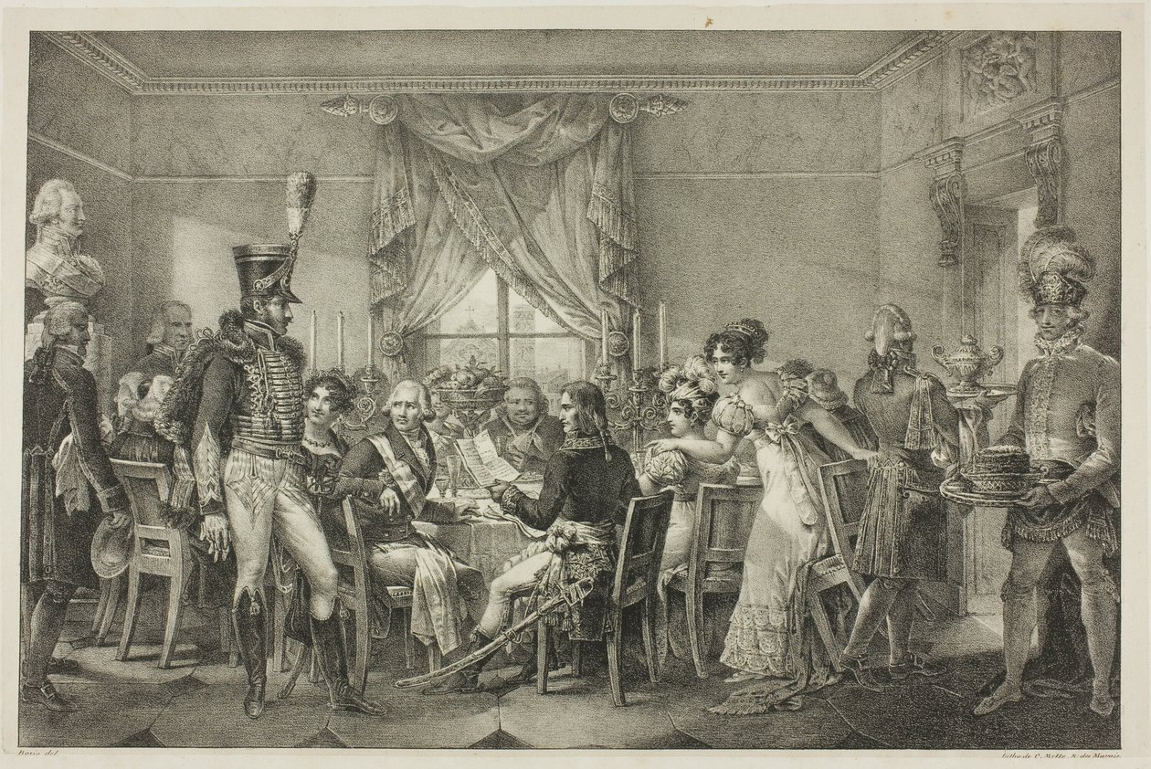 Napoleon w Pałacu Wielkiego Księcia we Florencji, tablica trzynasta z życia Polityczno-wojskowego Napoleona autorstwa Jean Francois Bosio