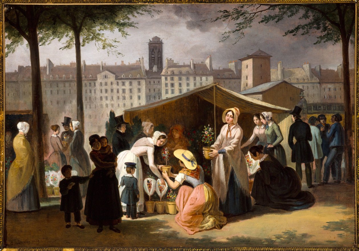Rynek kwiatów autorstwa Jean Francois Demay