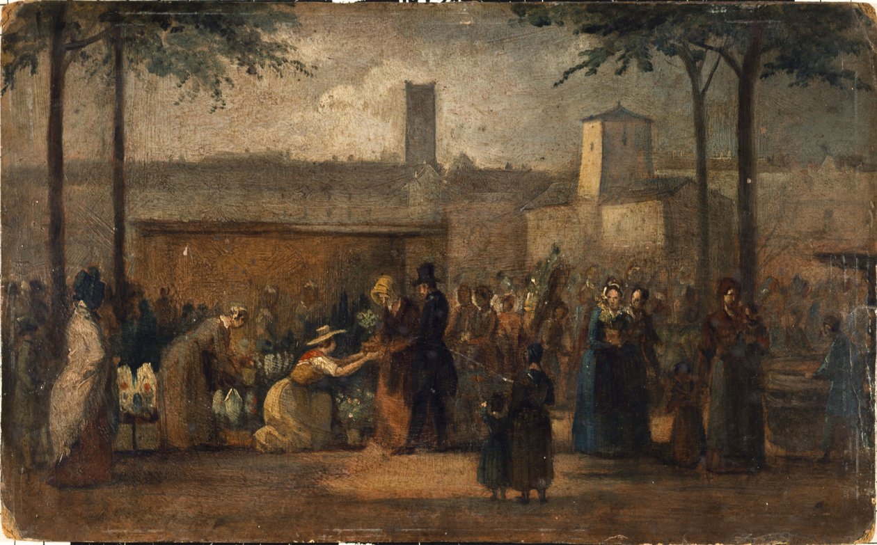 Targ kwiatowy, ok. 1839 r. (obraz) autorstwa Jean Francois Demay