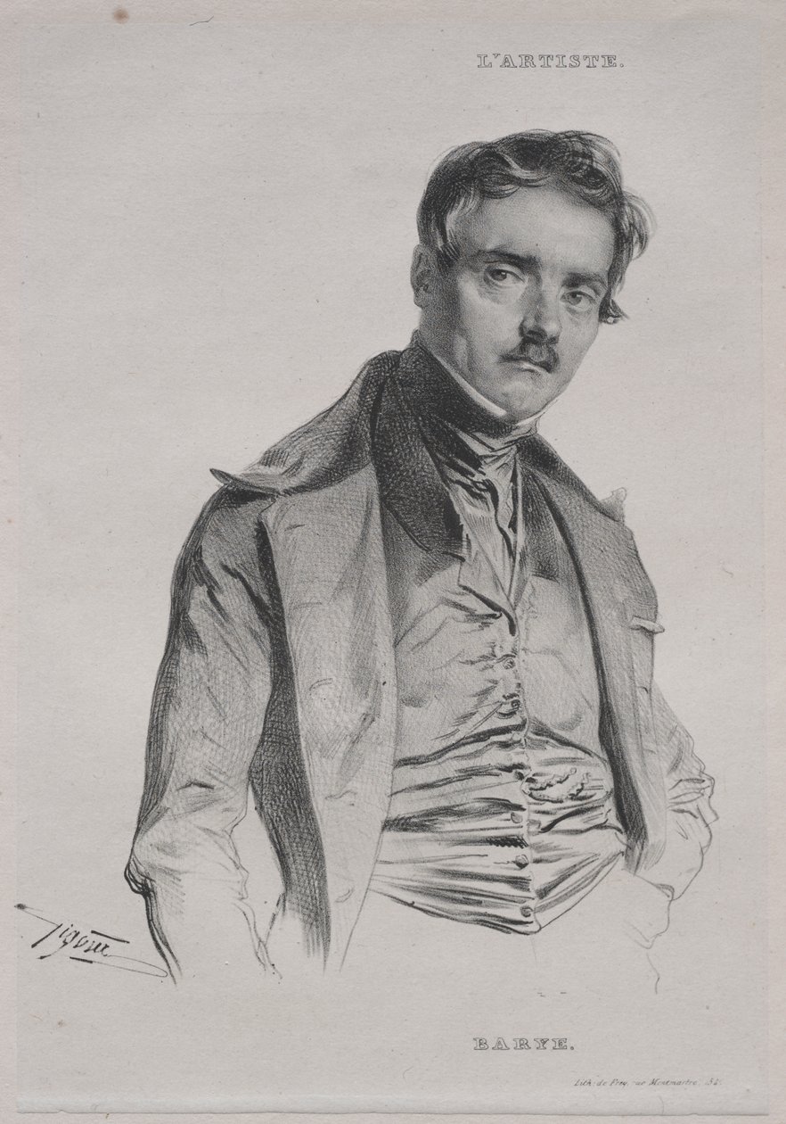 Antoine Louis Barye autorstwa Jean Francois Gigoux