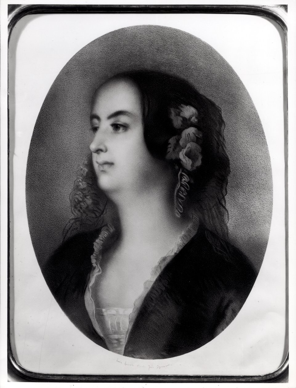 Madame Hanska (1801-82) grawerowane przez Emile Lassalle (1813-71) (litografia) autorstwa Jean Francois Gigoux