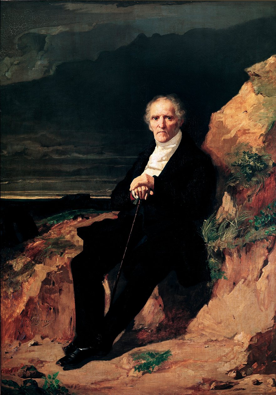 Portret francuskiego ekonomisty i filozofa Charlesa Fouriera (1772-1837) Obraz Jeana Gigoux (1806-1894) XIX-wieczna Besancon, Musee Historique du Palais Granvelle - Portret francuskiego filozofa i ekonomisty Charlesa Fouriera (1772-1837). Pai autorstwa Jean Francois Gigoux