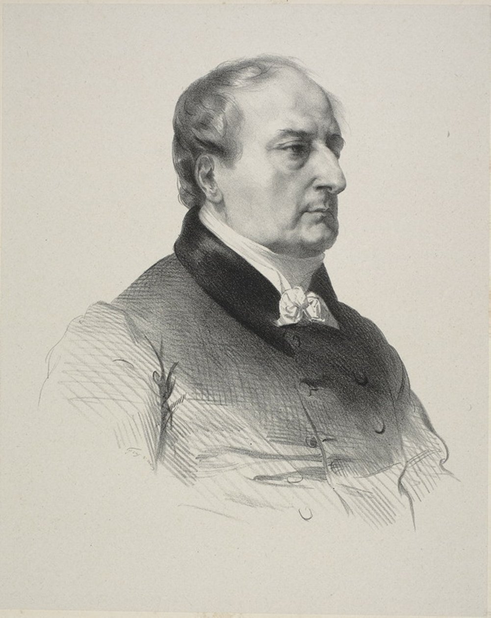 Portret malarza barona François Gérard autorstwa Jean Francois Gigoux
