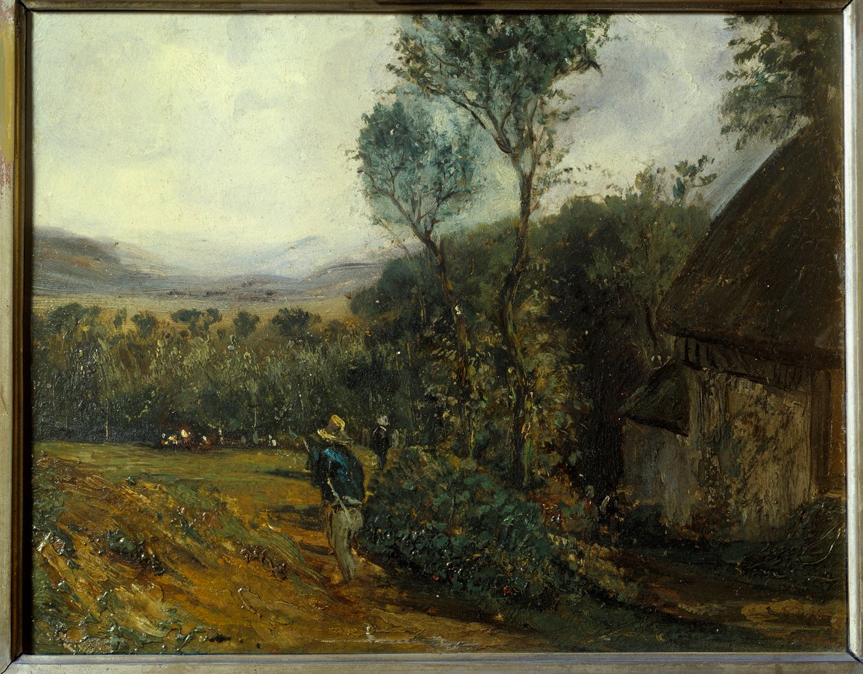 Obraz farmy Jeana Francois Hue (1751-1823) XIX w., autorstwa Jean Francois Hue