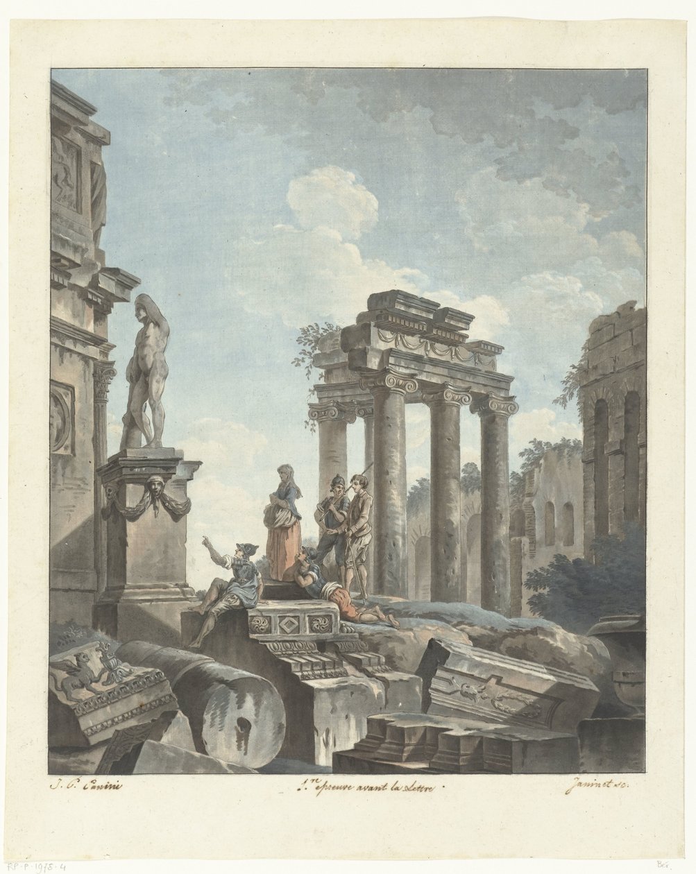 Starożytne ruiny autorstwa Jean Francois Janinet