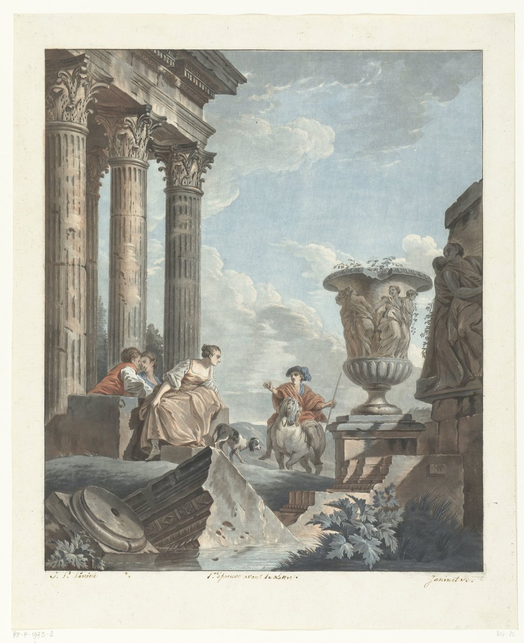 Starożytne ruiny autorstwa Jean Francois Janinet