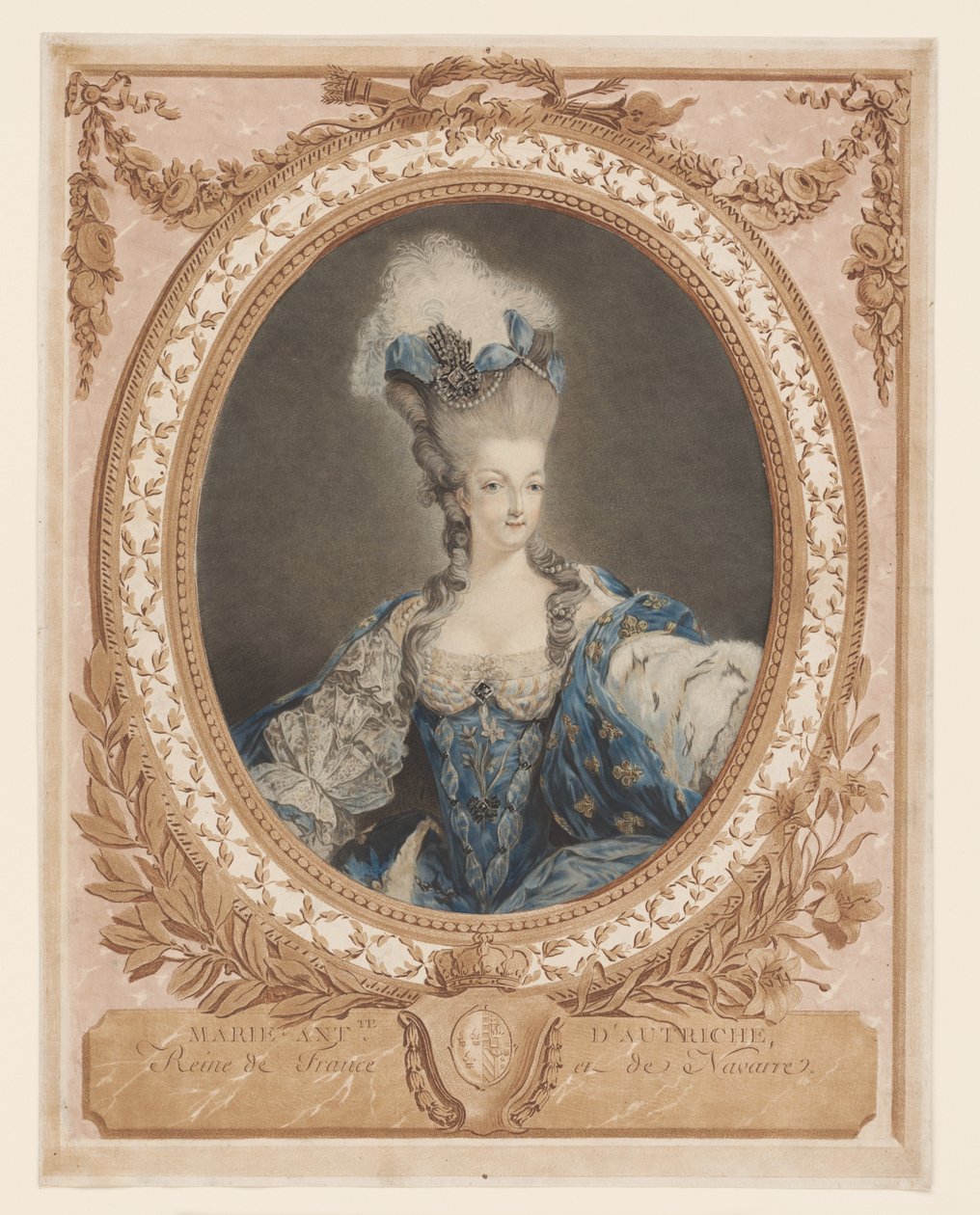 Maria Antonina: Królowa mody: Portret Marii Antoniny Portret Marii Antoniny Maria Antonina Austrii, królowa Francji i Nawarry (tytuł na obiekcie) autorstwa Jean Francois Janinet