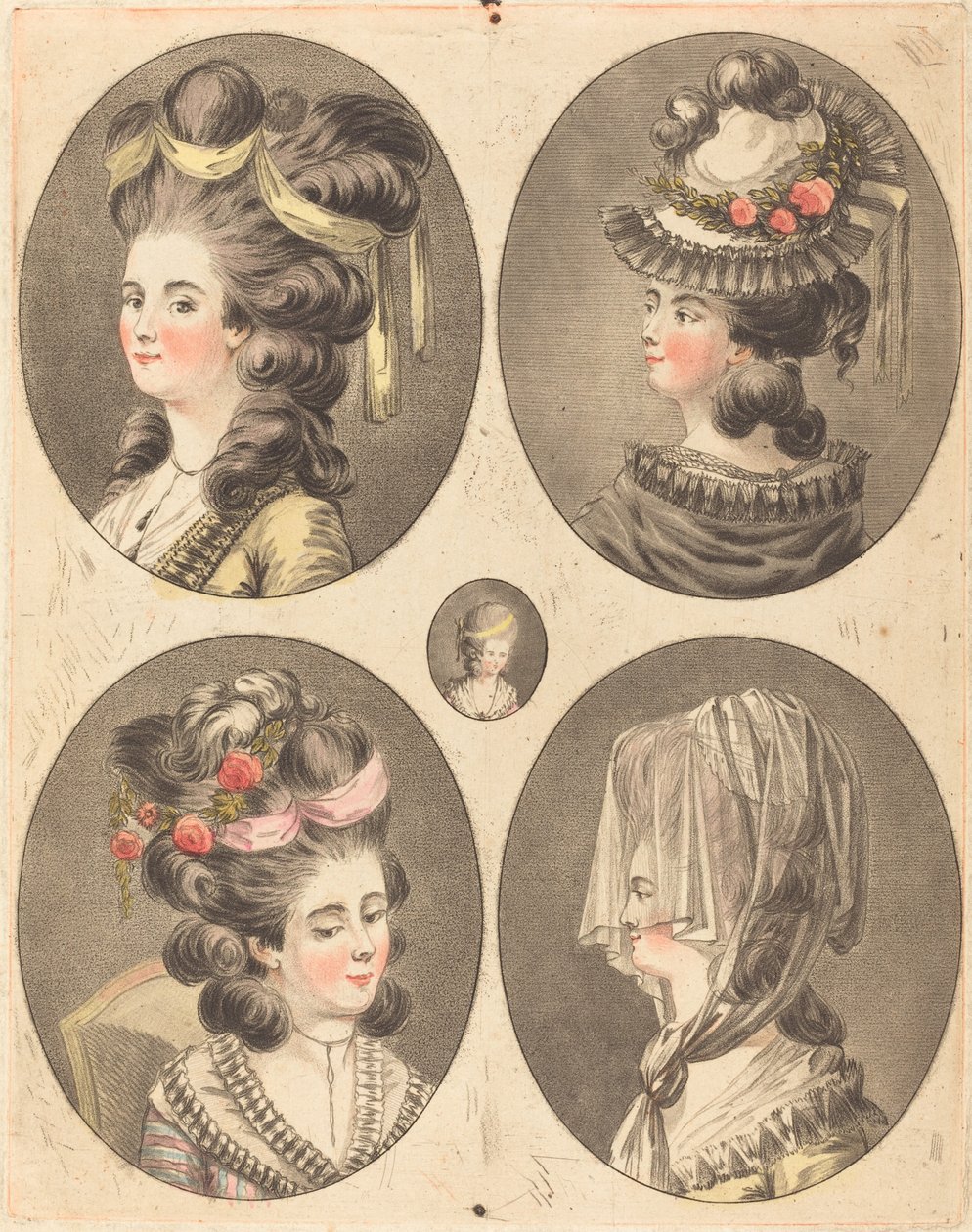 modele fryzur autorstwa Jean Francois Janinet