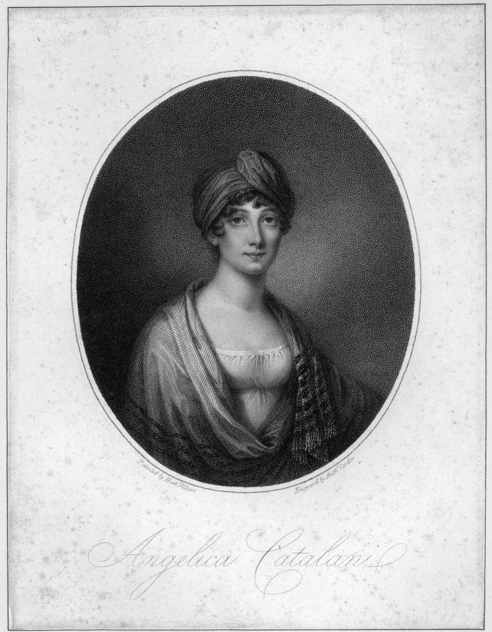 Angelica Catalani, wyryta przez Antoine Cardona autorstwa Jean Francois Marie Huet Villiers