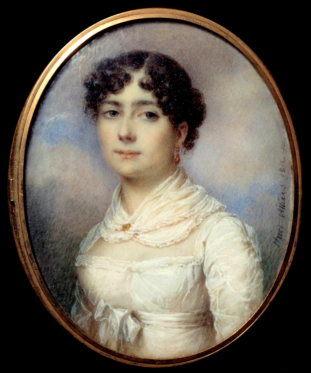 Portret angielskiej przygody Sophie Dawes, baronowej Feucheres autorstwa Jean Francois Marie Huet Villiers