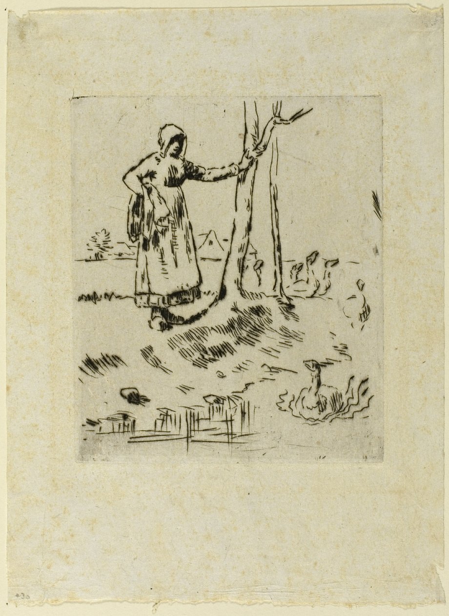 Dziewczyna opiekująca się gęsiami autorstwa Jean Francois Millet
