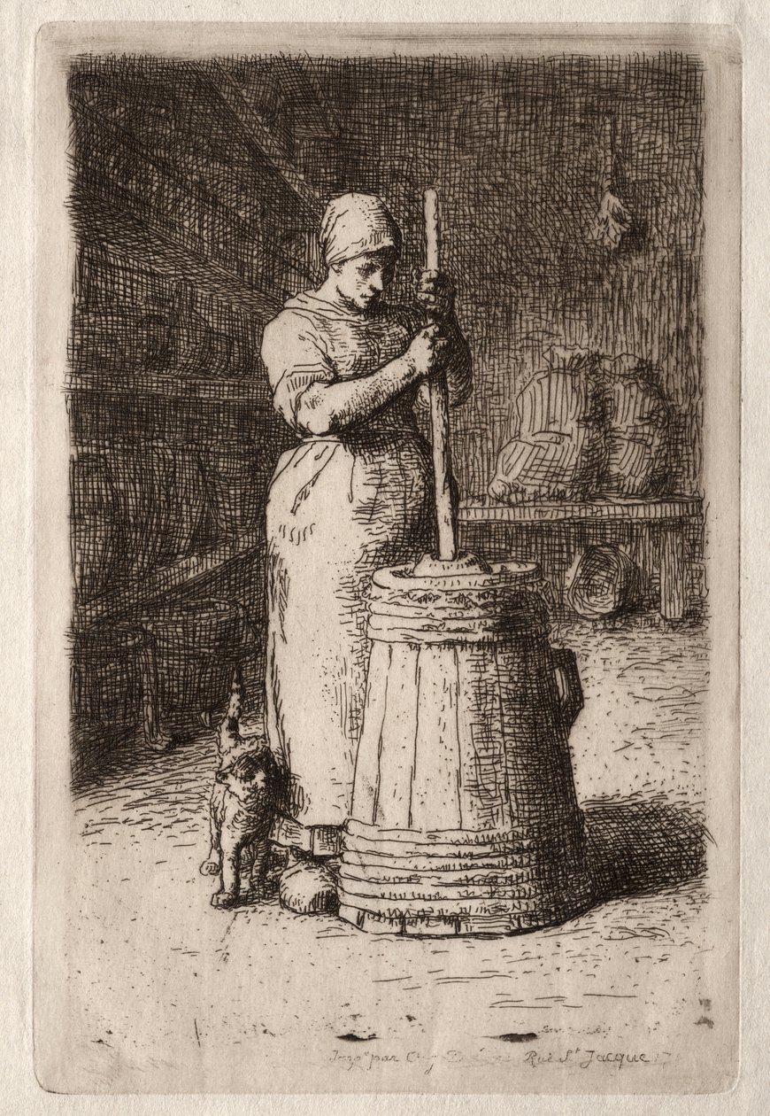 Kobieta ubijająca się autorstwa Jean Francois Millet