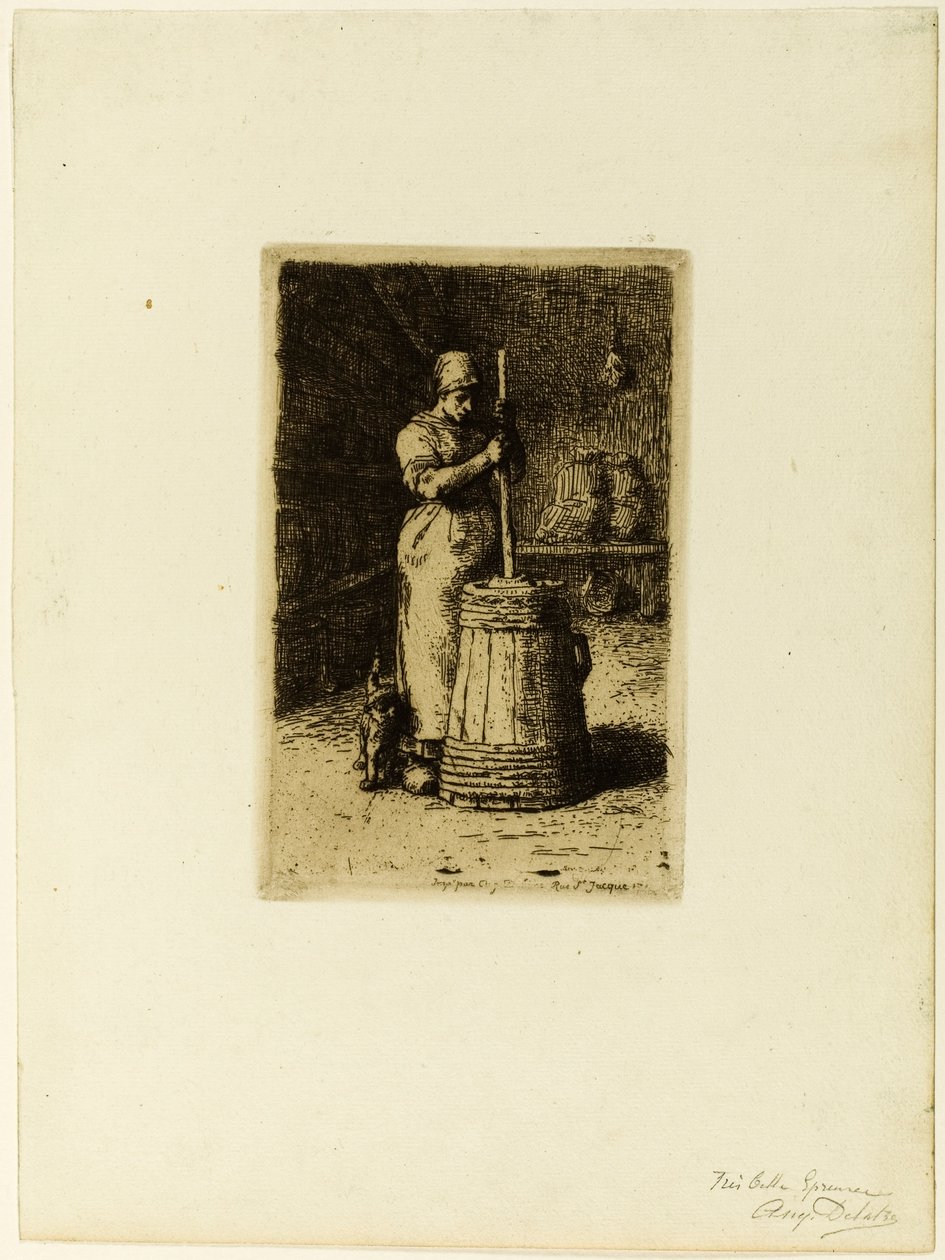 Kobieta ubijająca się autorstwa Jean Francois Millet
