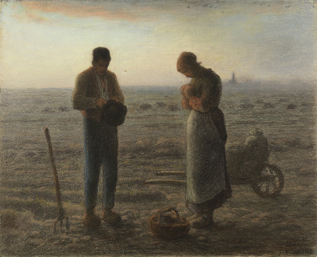 Anioł Pański (pastel na papierze) autorstwa Jean Francois Millet