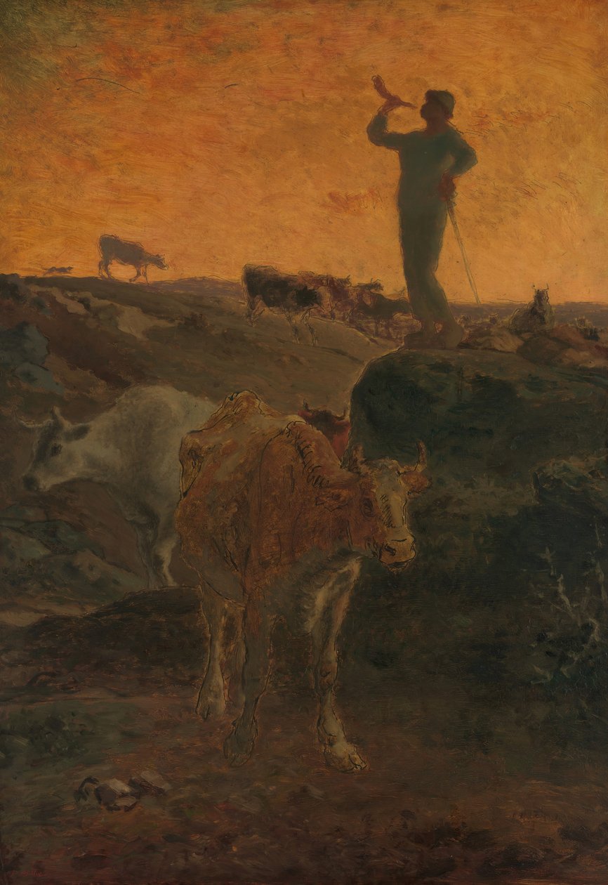 Calling the Cows Home, ca. 1872. autorstwa Jean Francois Millet
