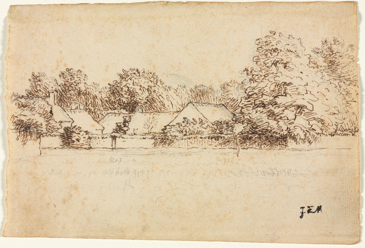 Domki, 1870-1871. autorstwa Jean Francois Millet