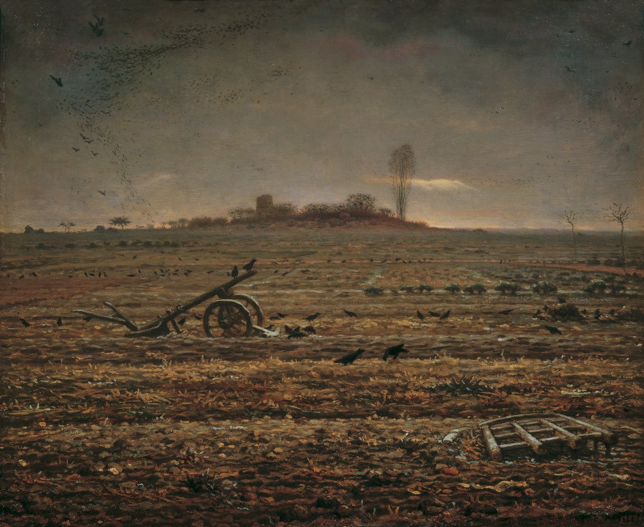 Równina Chailly z broną i pługiem autorstwa Jean Francois Millet