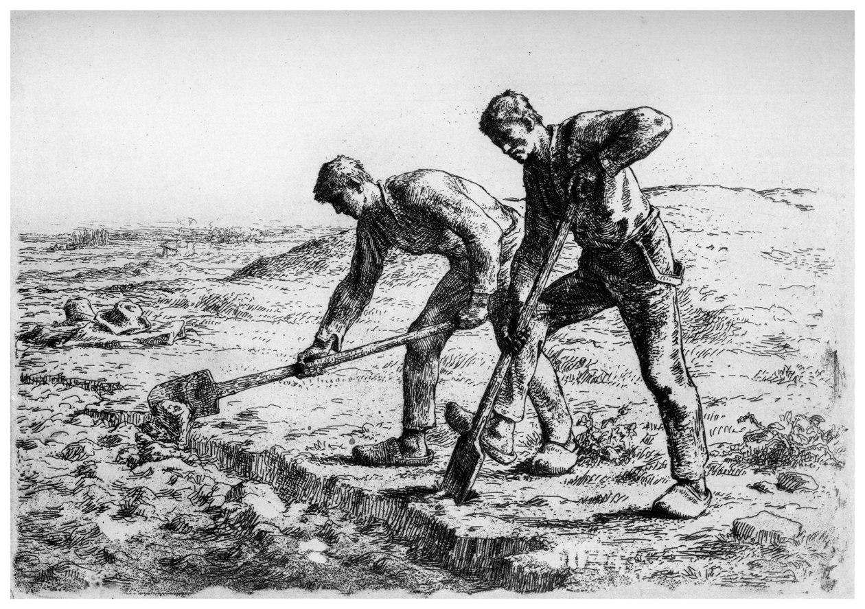 Kopaczki, c1835-1875 1924 autorstwa Jean Francois Millet