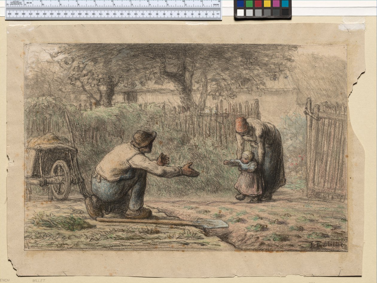 Pierwsze kroki, ok. 1858-66 autorstwa Jean Francois Millet