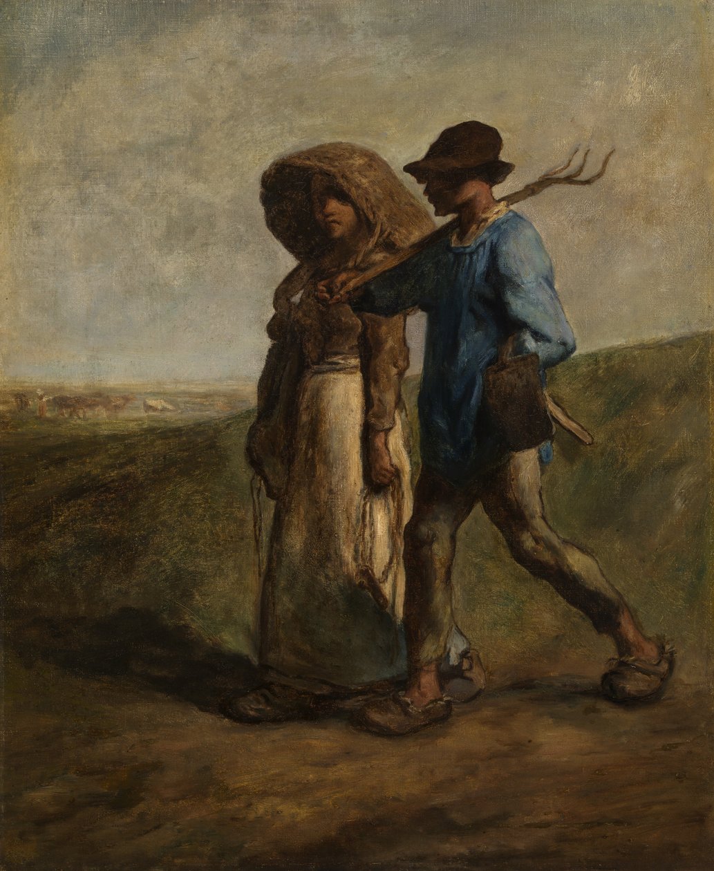 Idąc do pracy, ok. 1850-51 (olej na płótnie) autorstwa Jean Francois Millet