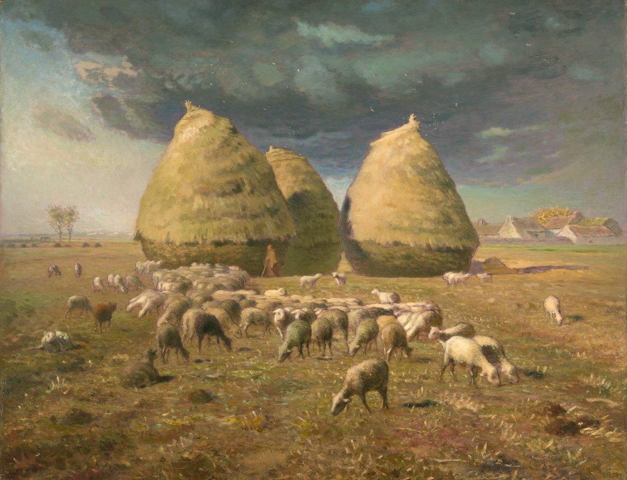 Stogi siana: jesień, ok. godz. 1874. autorstwa Jean Francois Millet