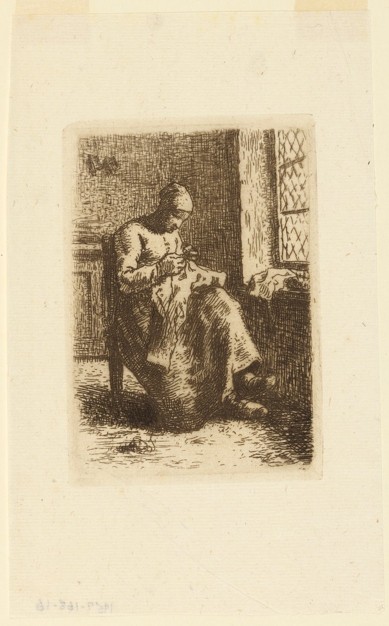 La Couseuse (Kobieta Szyjąca) autorstwa Jean Francois Millet