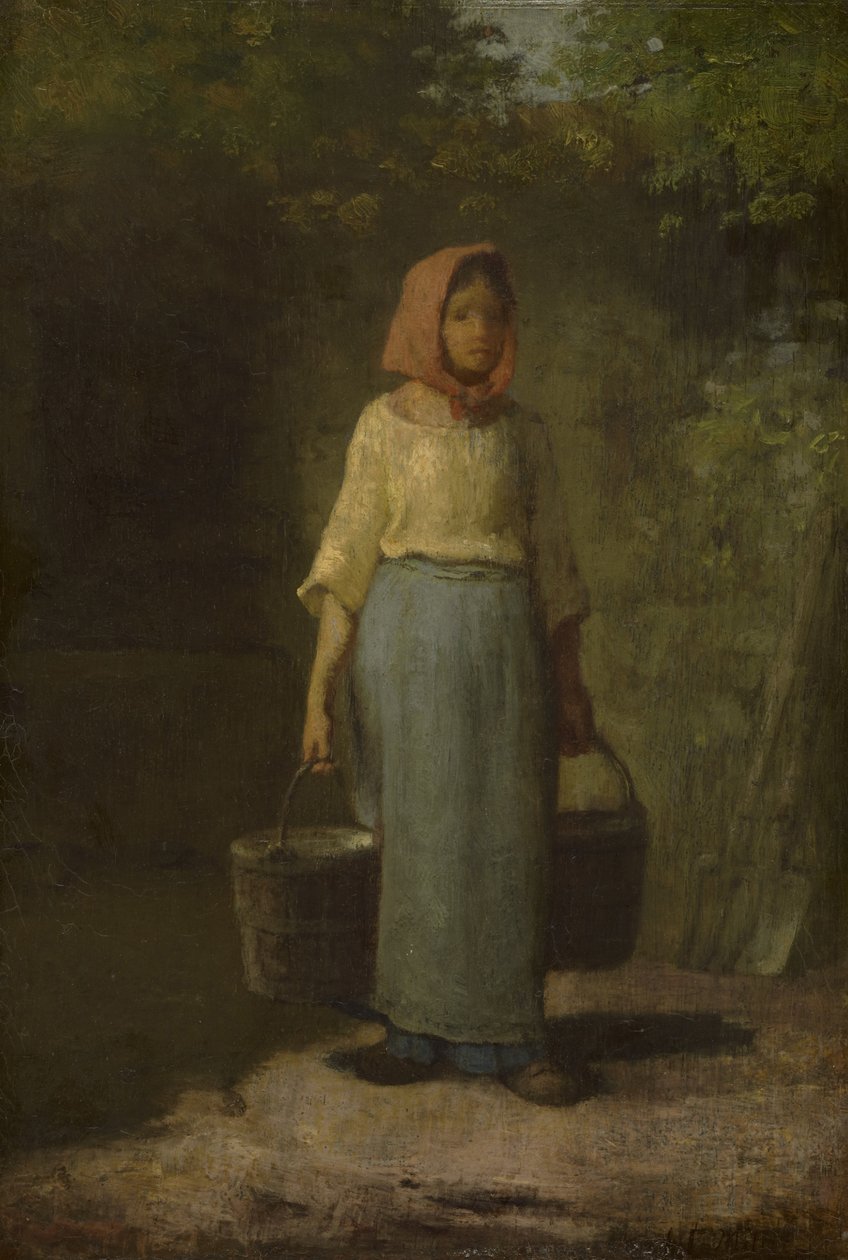 Wieśniaczka powracająca ze studni, ok. 1860 r. autorstwa Jean Francois Millet
