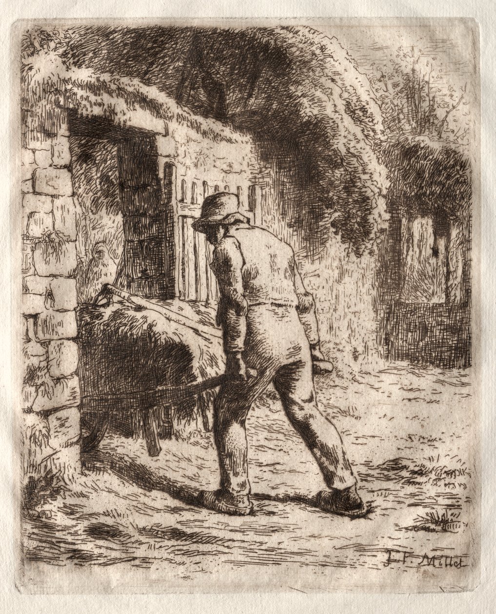 Chłop z taczką autorstwa Jean Francois Millet